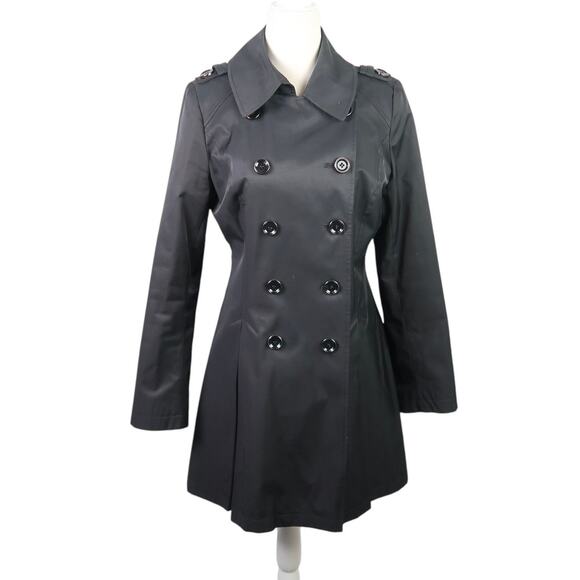 Via Spiga Black Double-Breasted Button Peacoat Jacket Small - Picture 1 of 6